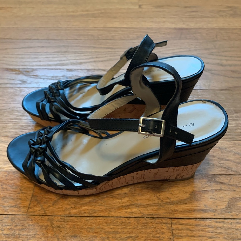 🌟BANDOLINO LEATHER & CORK WEDGES